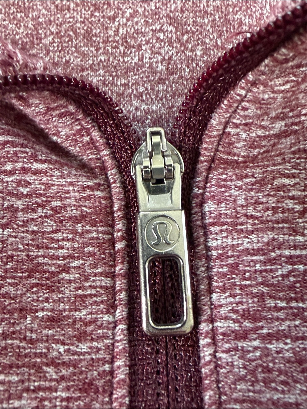 Lululemon Surge Warm 1/2 Zip Long Sleeve Pullover Heathered Cassis Large -No Tag - Picture 8 of 10